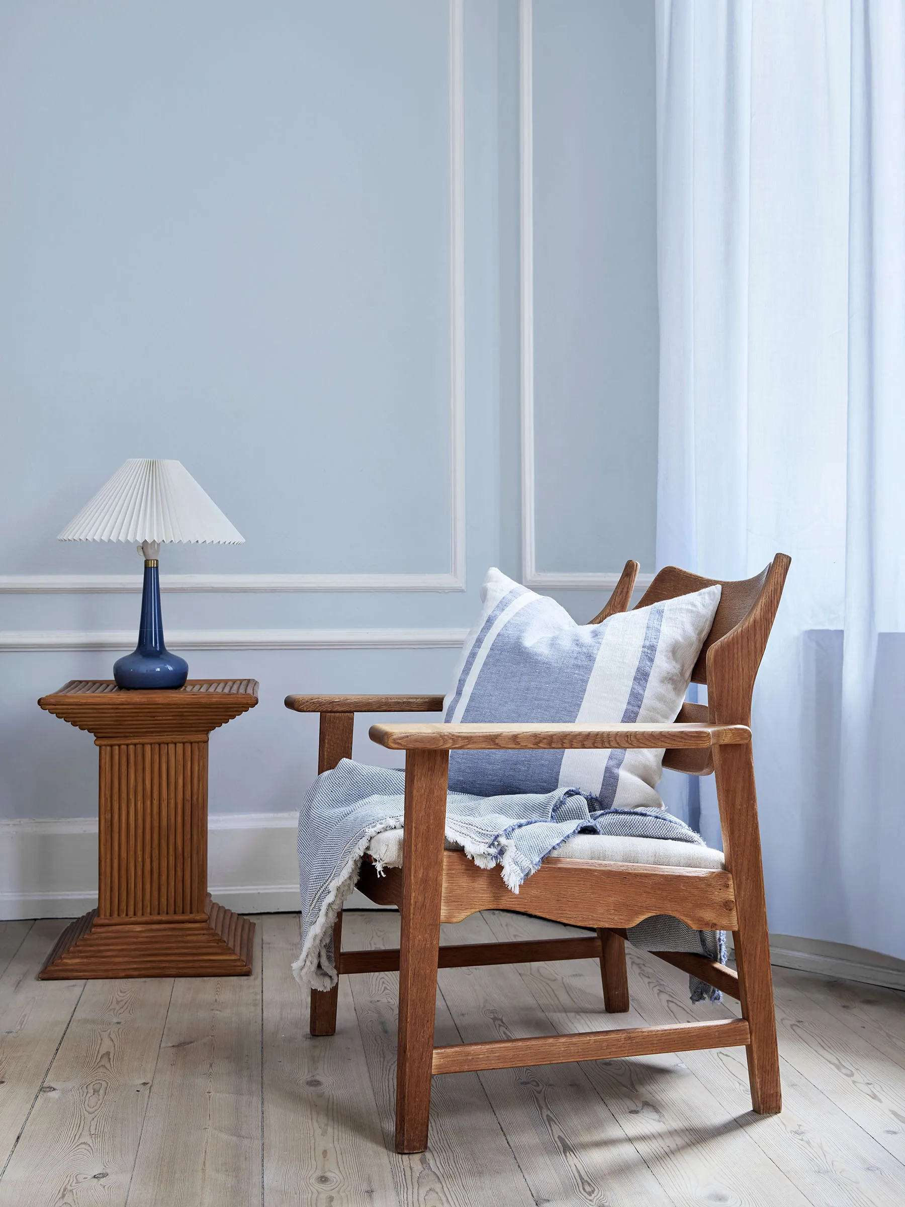 Jules cushion cover, Blue stripe, 50x50 cm Tell Me More