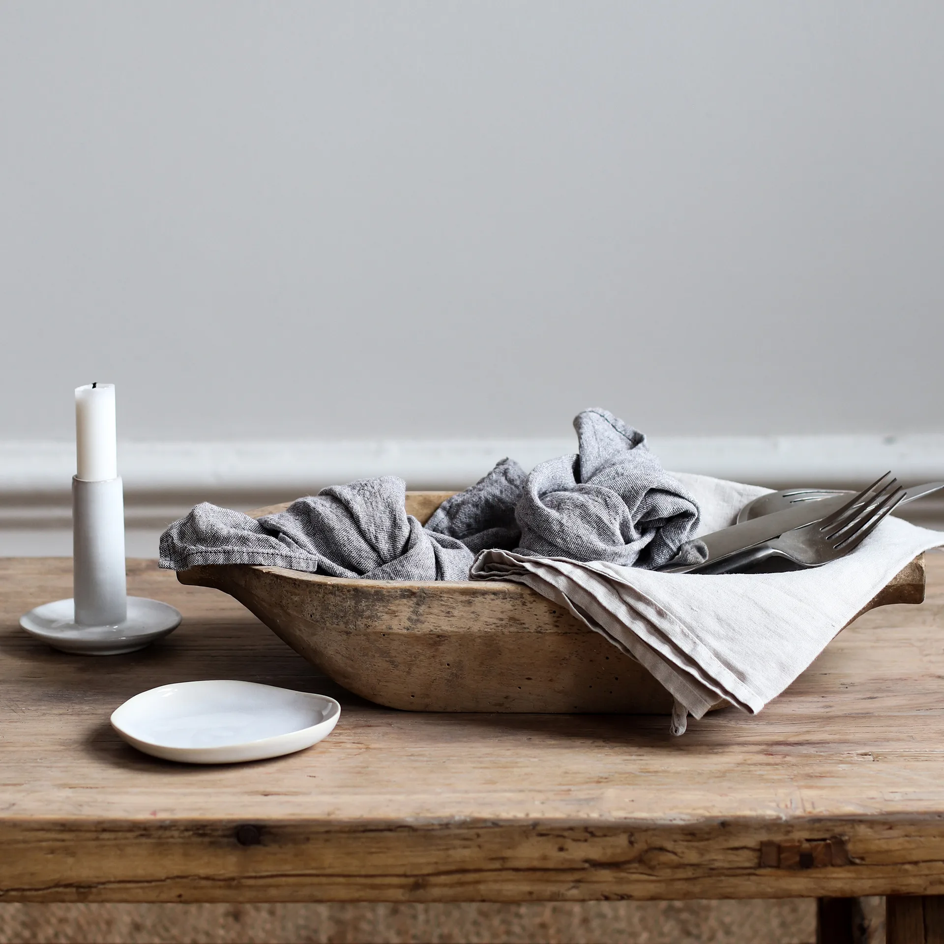 Julian napkin linen 42x42 cm, Grey Tell Me More