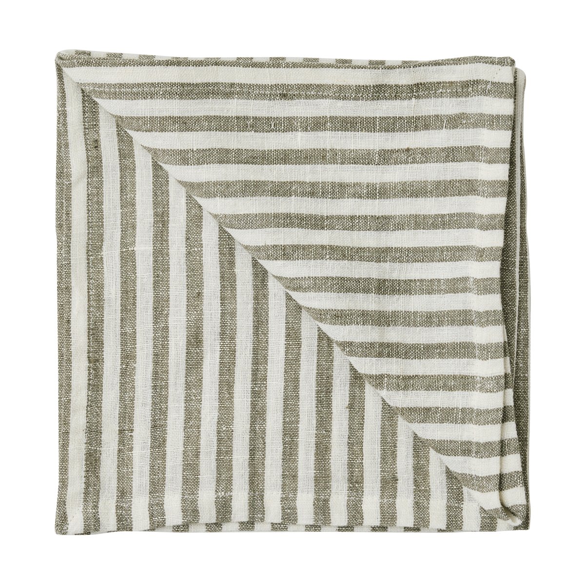 Tell Me More Leon fabric napkin 45x45 cm Seagrass | Scandinavian Design | Linen & cotton napkins | White
