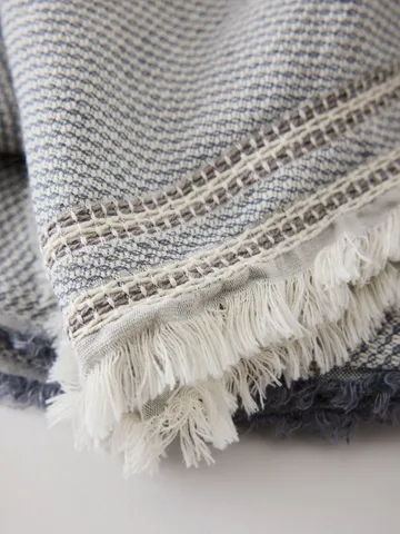 Leonie throw blanket - Blue, 135x200 cm - Tell Me More