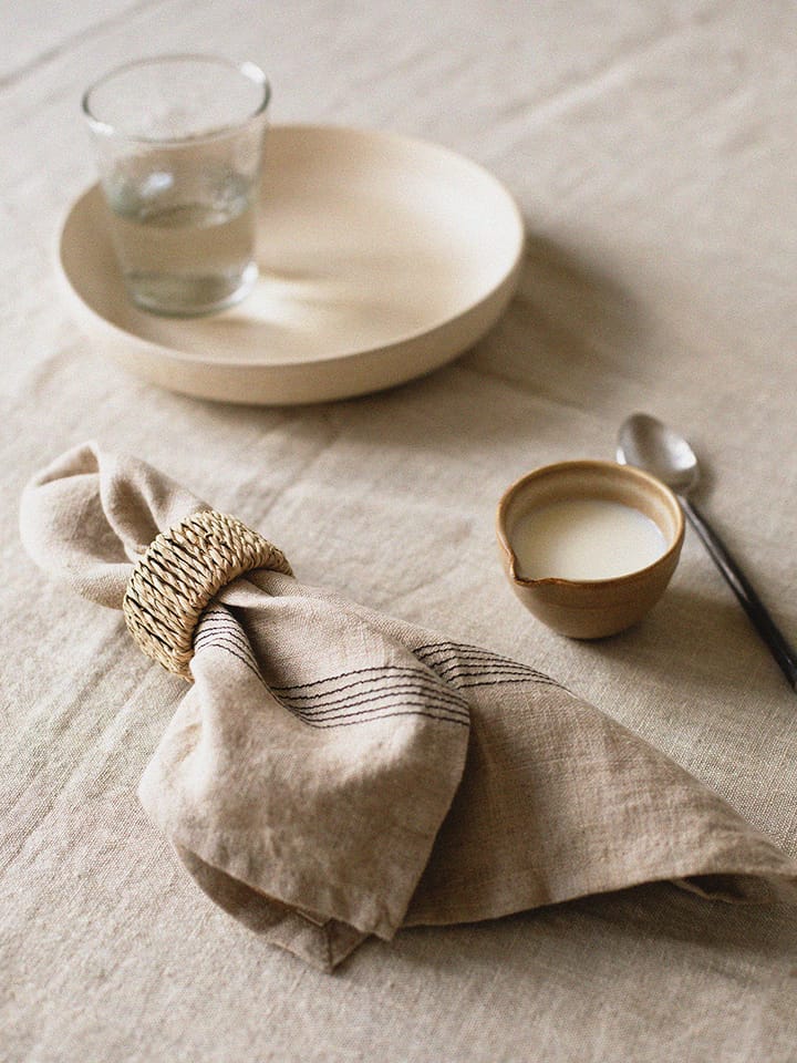 Livia linen napkin 45x45 cm, Beige Tell Me More