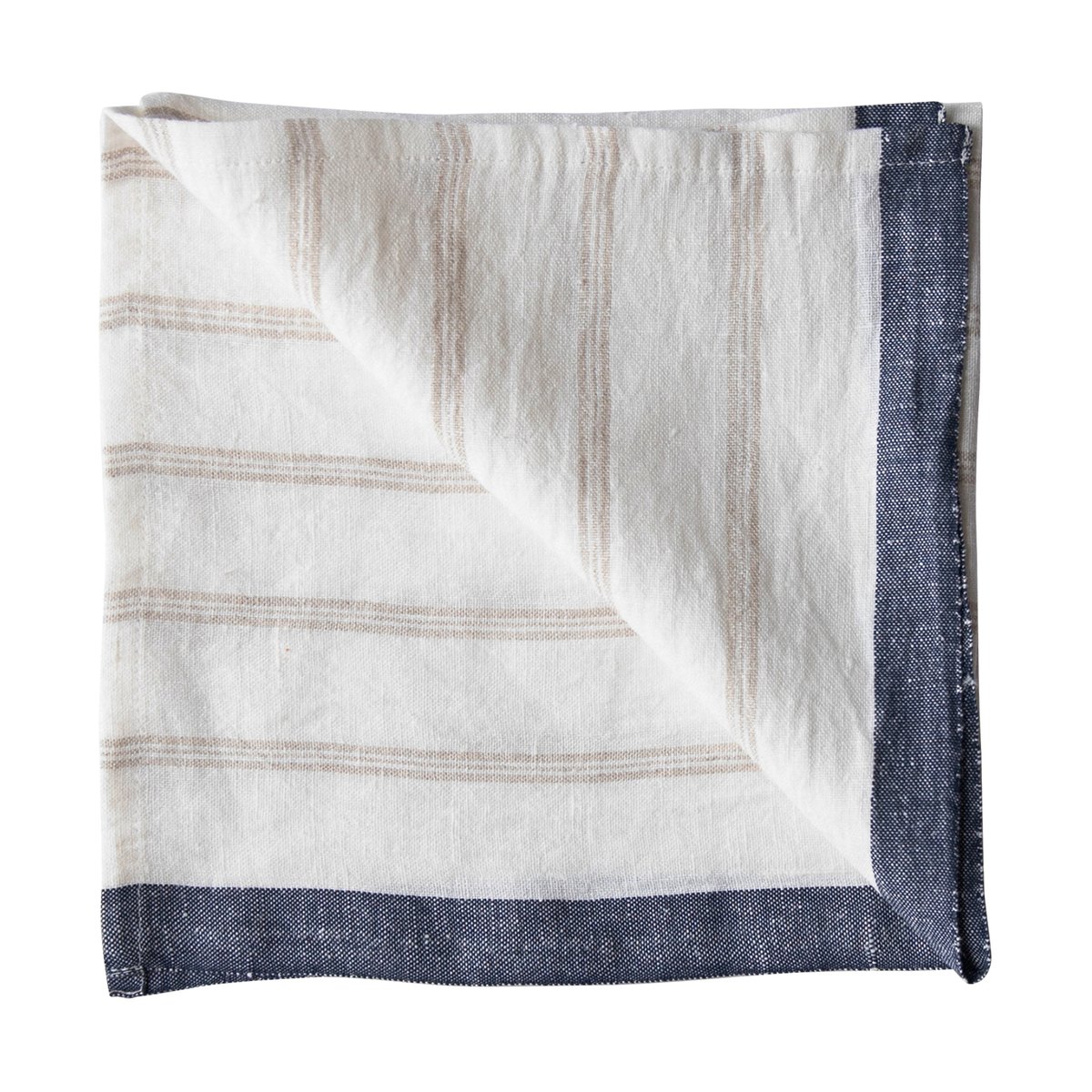 Tell Me More Maya linen napkin 50x50 cm Natural stripe