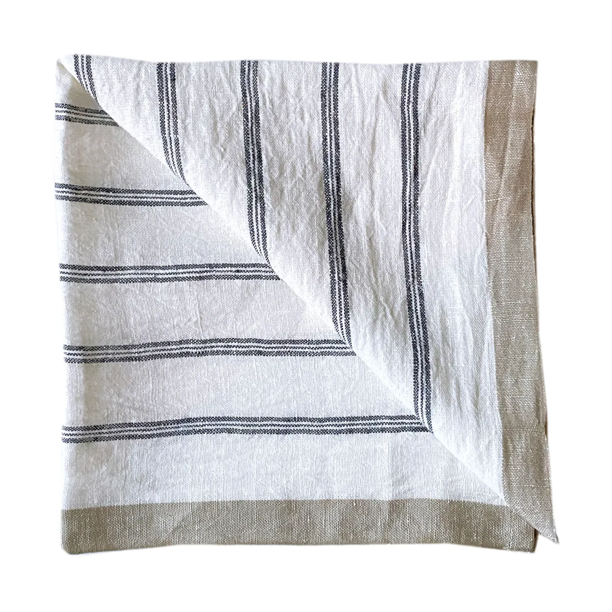 Tell Me More Maya linen napkin 50x50 cm Navy stripe