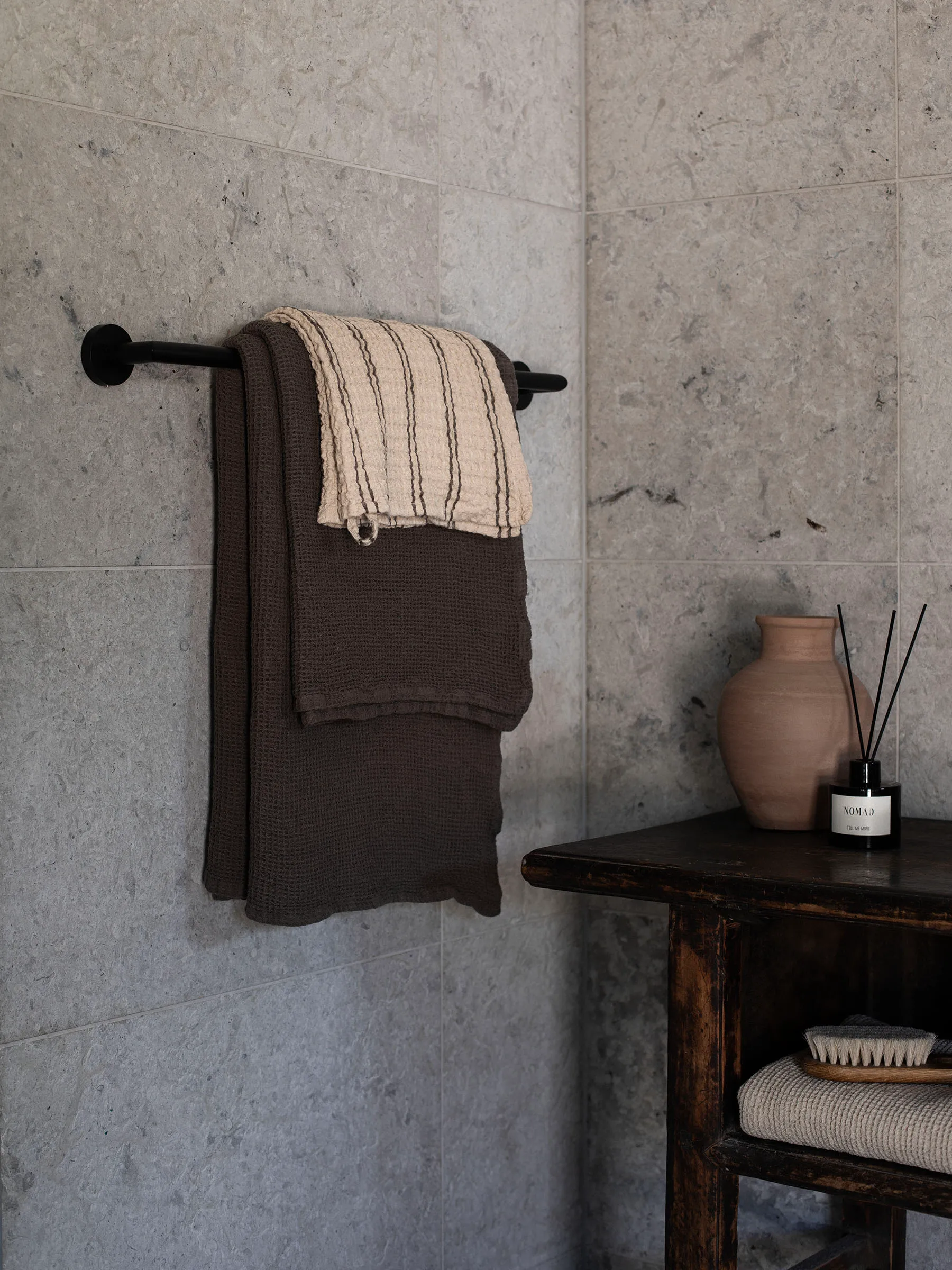 Nella bath towel 100x150 cm, Taupe Tell Me More