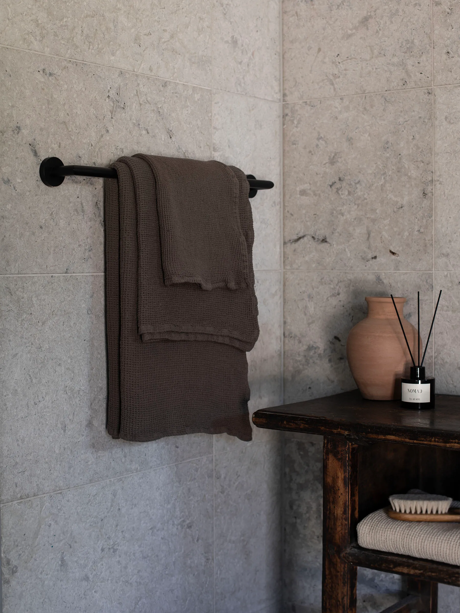 Nella bath towel 70x140 cm, Taupe Tell Me More