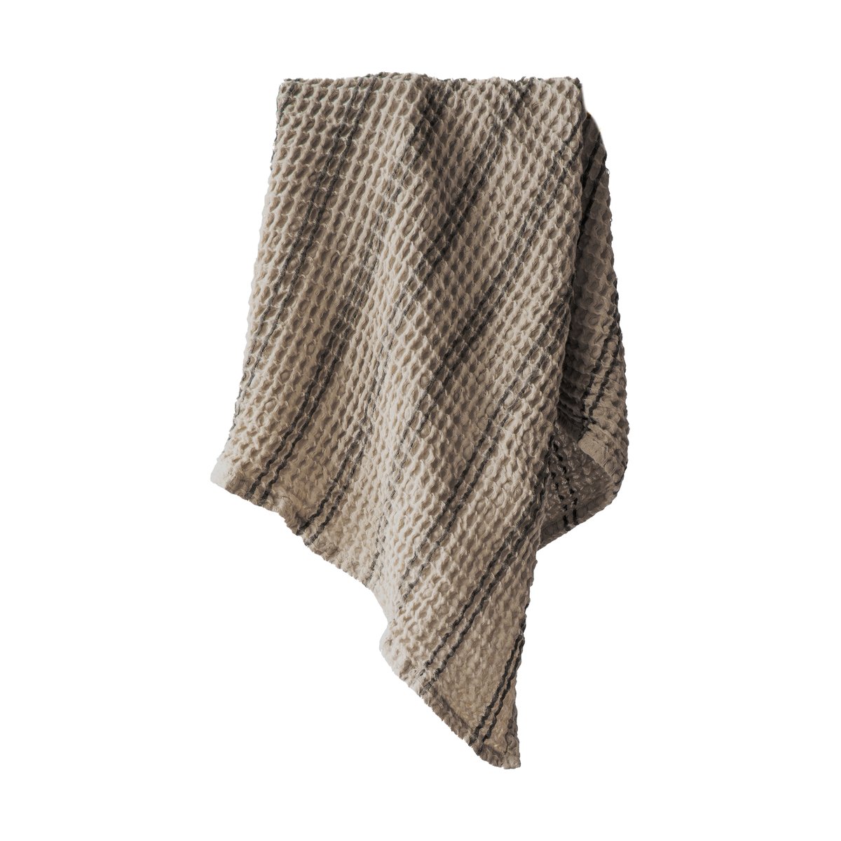 Tell Me More Nella towel 50x70 cm Taupe stripe | Scandinavian Design | Bath towels | Beige