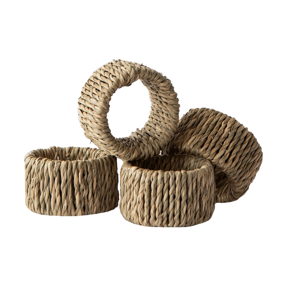 Tell Me More Nori napkin ring 4-pack Natural
