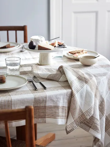 Odette tablecloth - Brown, 145x145 cm - Tell Me More