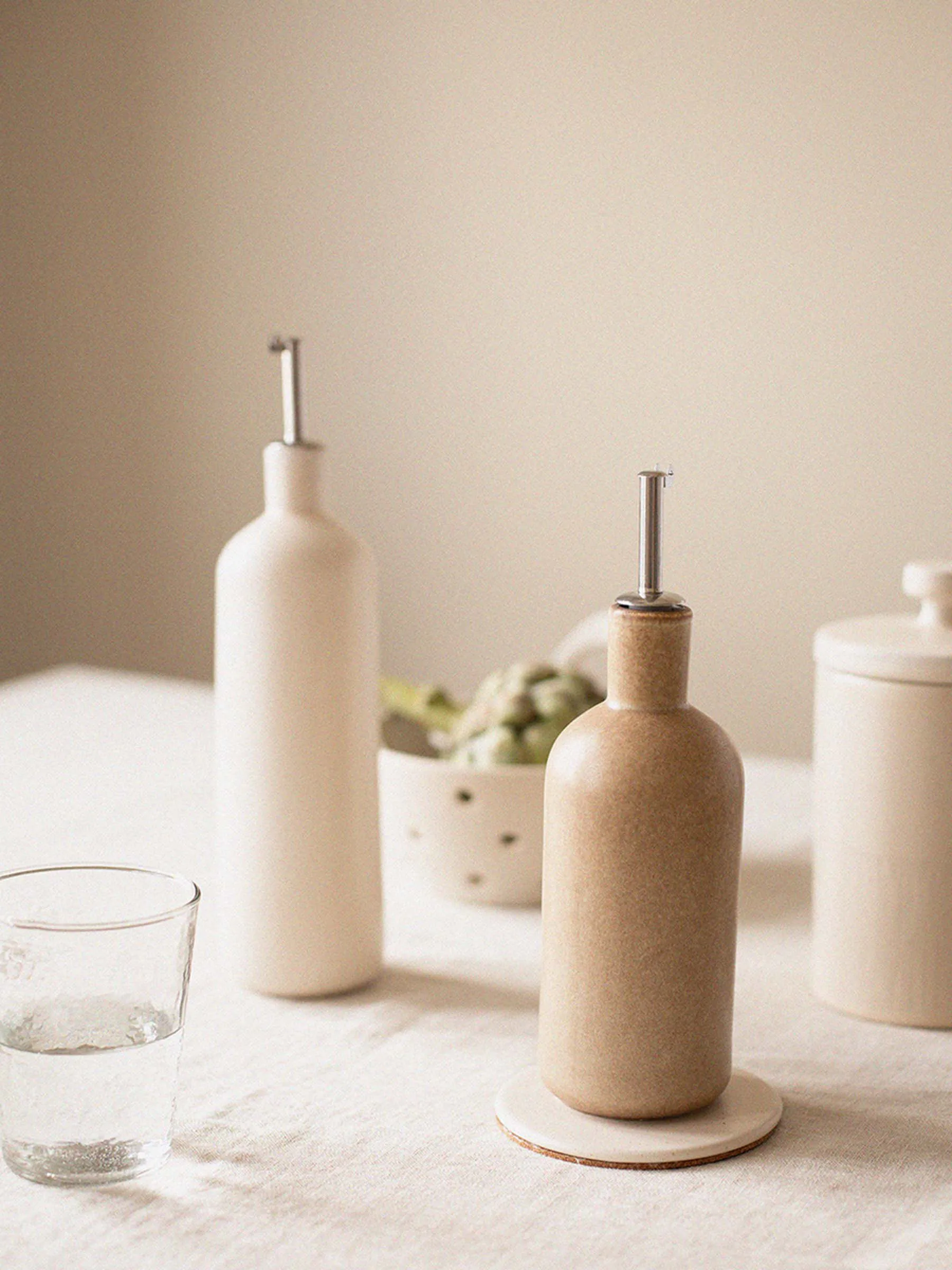 Palermo bottle for oil & vinegar, Beige, small 50 cl Tell Me More