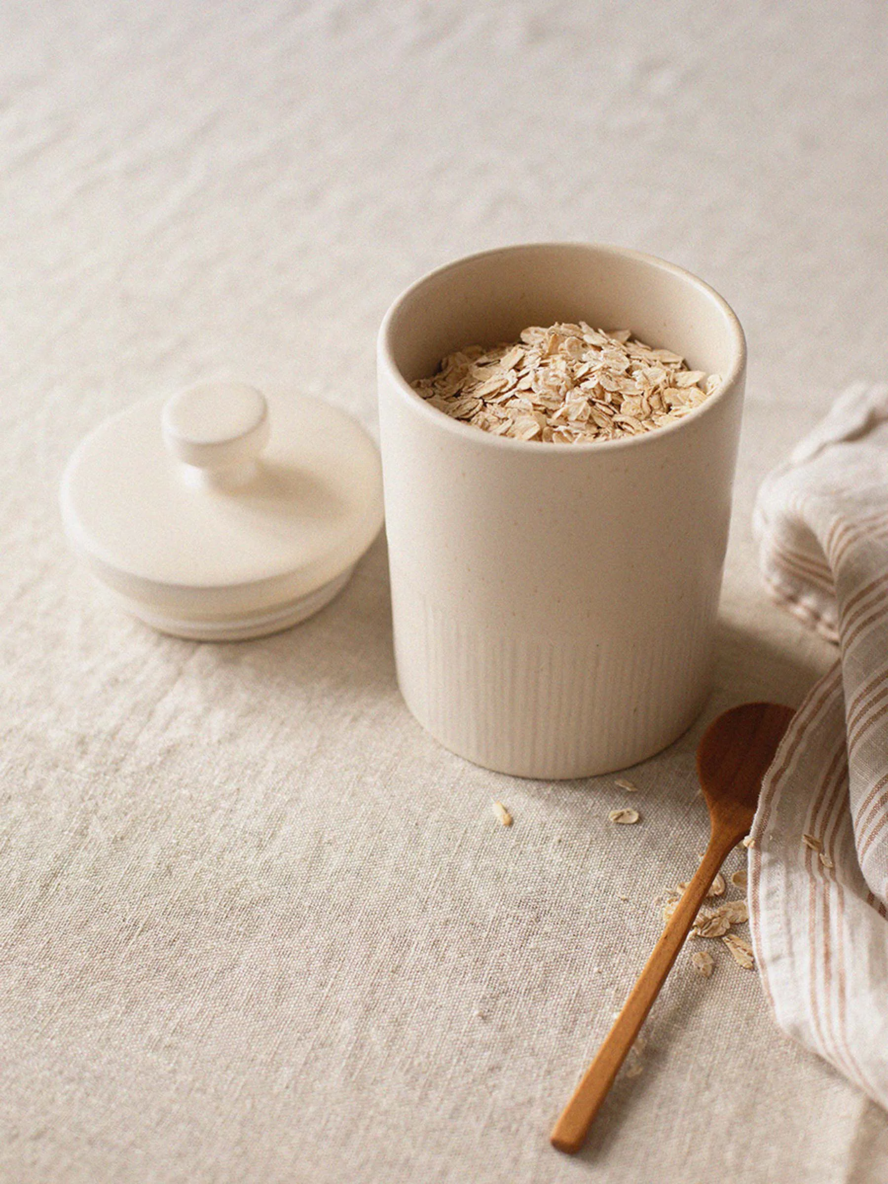 Palermo jar with lid, Offwhite, medium 1.1 L Tell Me More