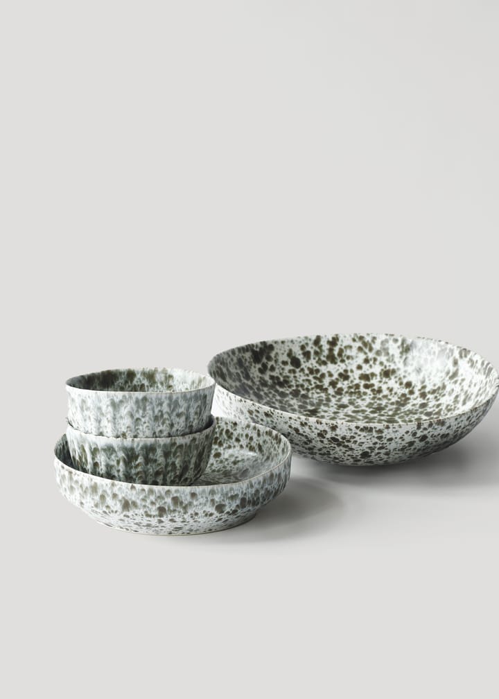 Rivoli salladsbowl medium Ø30 cm - Green splatter - Tell Me More