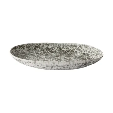 Rivoli serving platter 21.5x37 cm - Green splatter - Tell Me More