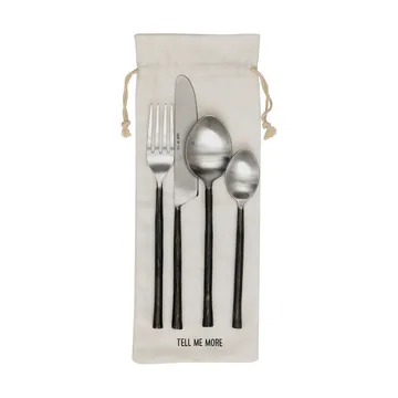 Steel cutlery set 4 pieces - Polished steel - Tell Me More