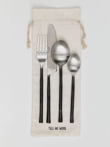 Steel cutlery set 4 pieces - Polished steel - Tell Me More