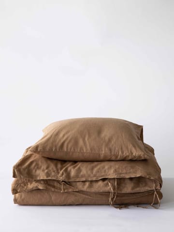 Stonewashed linen pillowcase 50x60 cm 2-pack - Hazelnut - Tell Me More