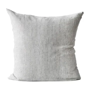 Stonewashed linen pillowcase 65x65 cm - Grey-white - Tell Me More