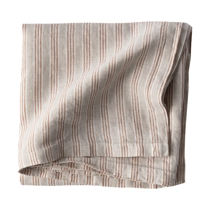 Tablecloth linen 175x175 cm - Hazelnut stripe - Tell Me More