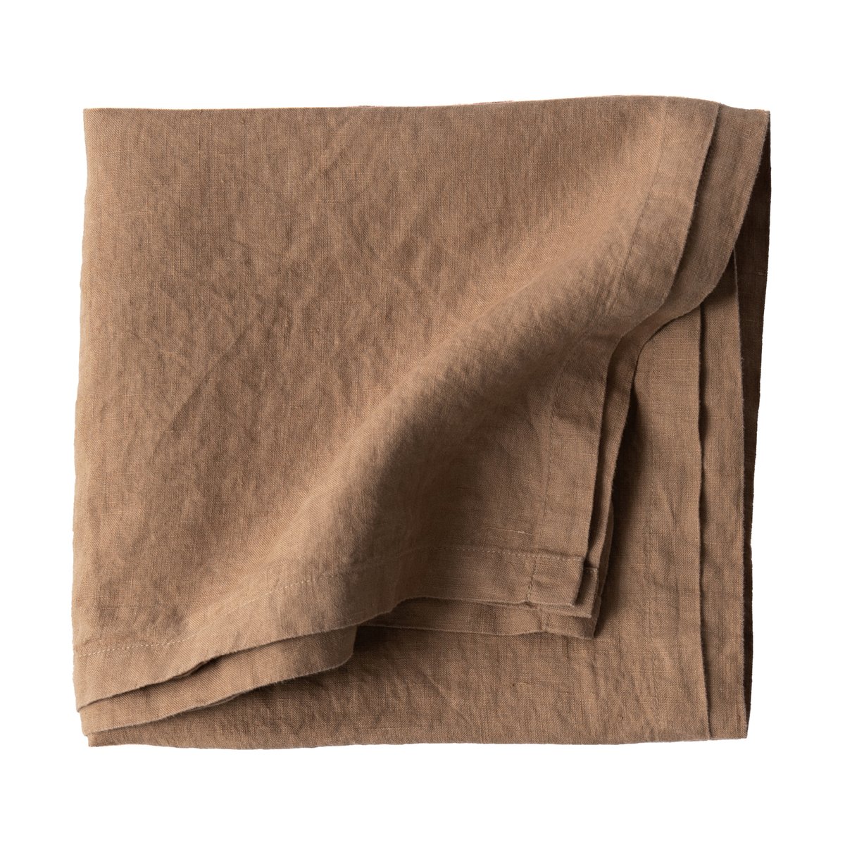 Tell Me More Tablecloth linen 175x175 cm Hazelnut | Scandinavian Design | Tablecloths | Brown