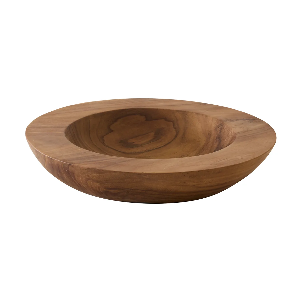 Tell Me More Teak serving bowl Medium o30 cm | Scandinavian Design | Serving platters & dishes | Brown