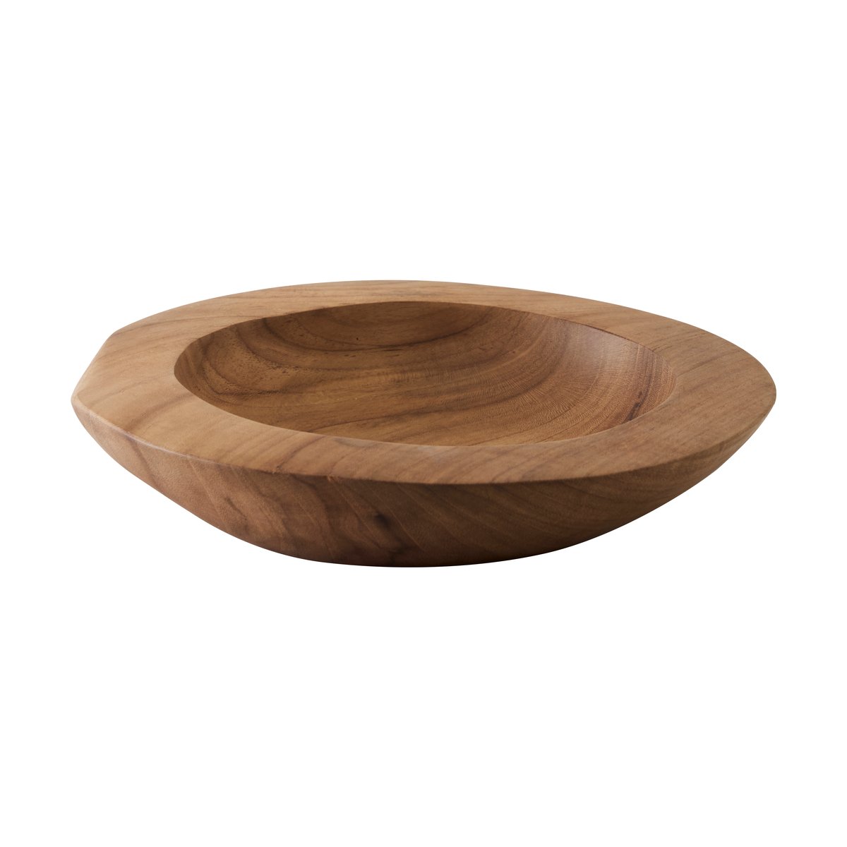Tell Me More Teak serving bowl Small o25 cm | Scandinavian Design | Serving platters & dishes | Brown