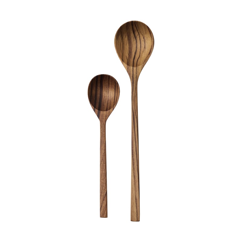 Tell Me More Teak serving spoons 2 pieces Brown