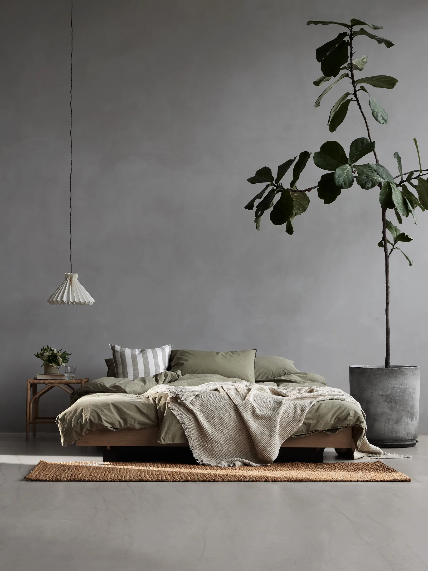 Tell Me More duvet cover cotton, Olive, 220x220 cm Tell Me More