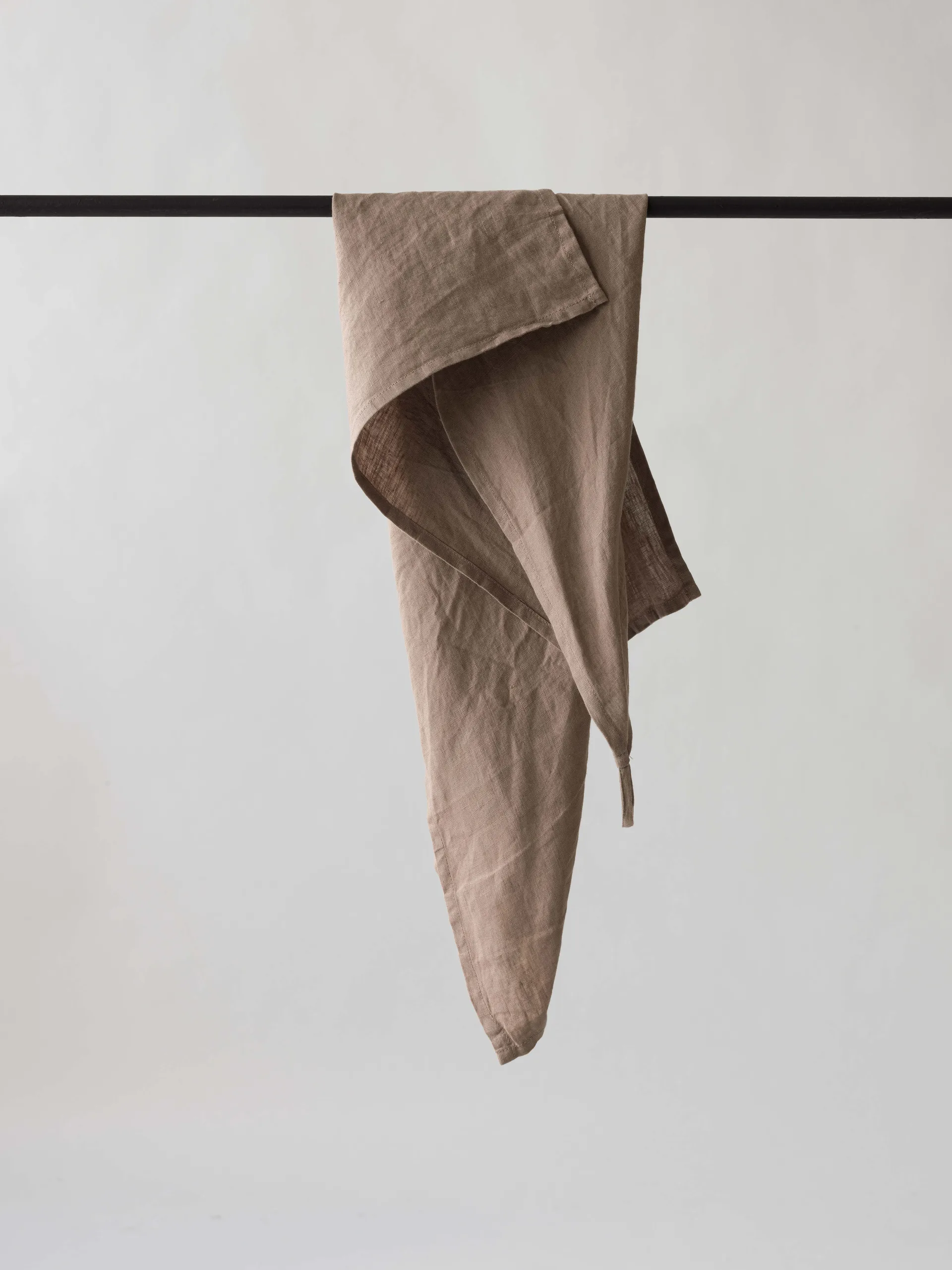 Tell me more kitchen towel linen 50x70 cm, Chestnut Tell Me More