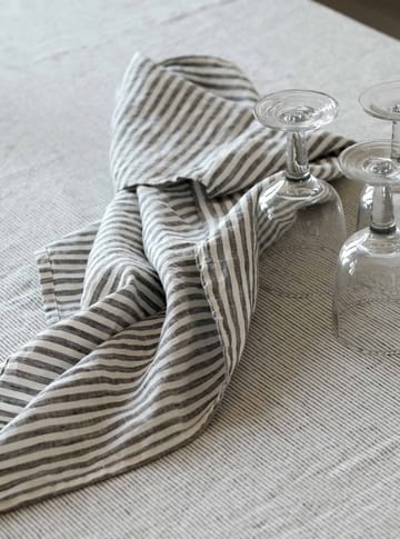 Tell me more kitchen towel linen 50x70 cm - Grey-white - Tell Me More
