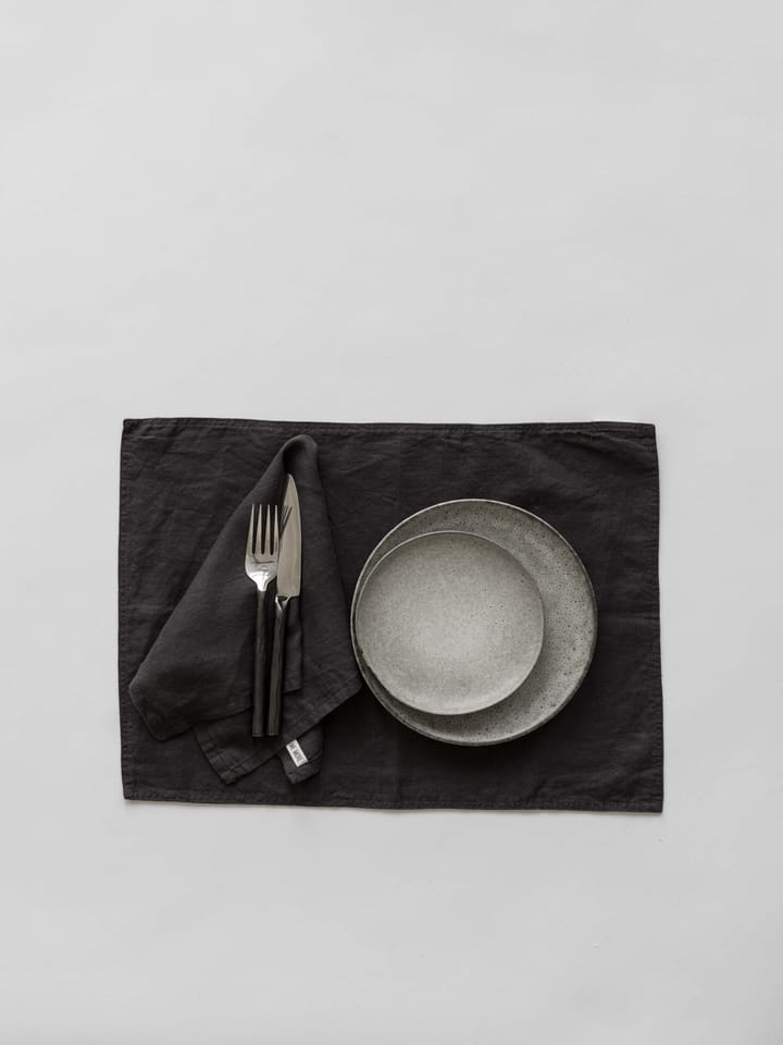 Tell Me More placemat linen 35x50 cm, Carbon Tell Me More