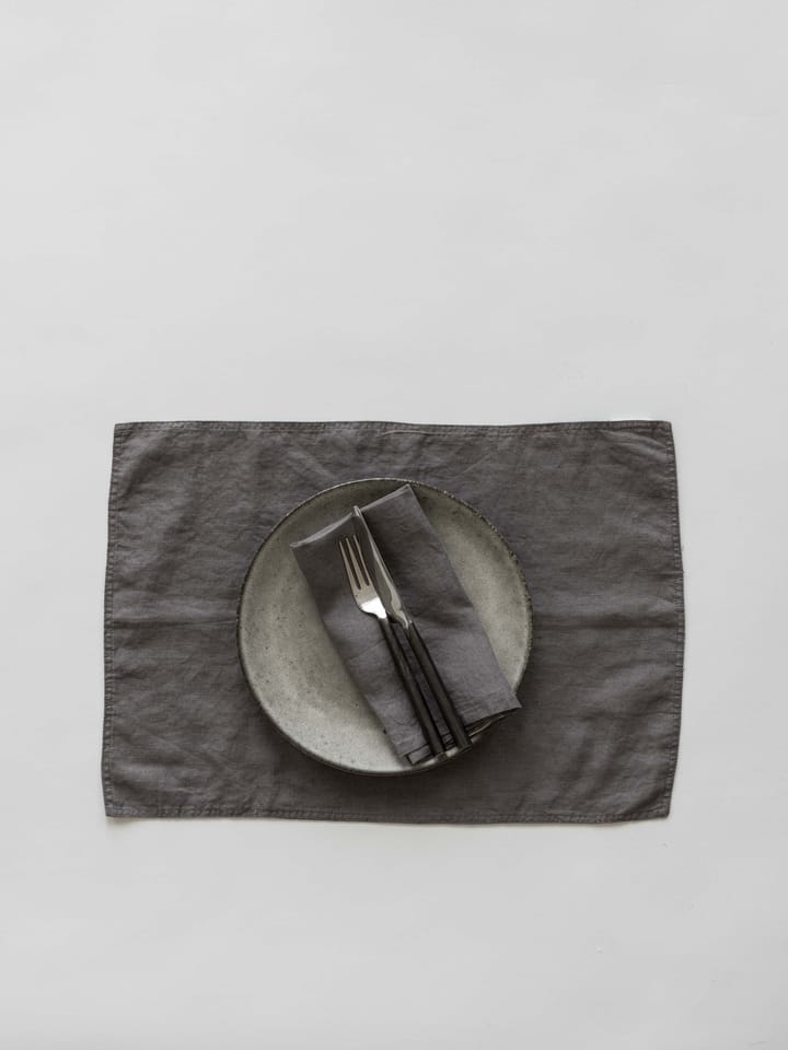 Tell Me More placemat linen 35x50 cm - Dark grey - Tell Me More