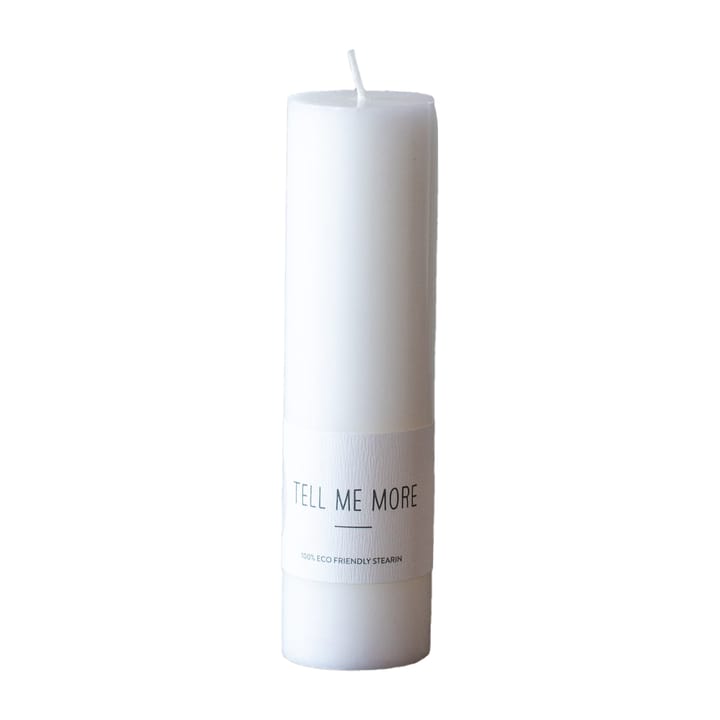 Tell Me More stearin block candle M 15 cm - White - Tell Me More