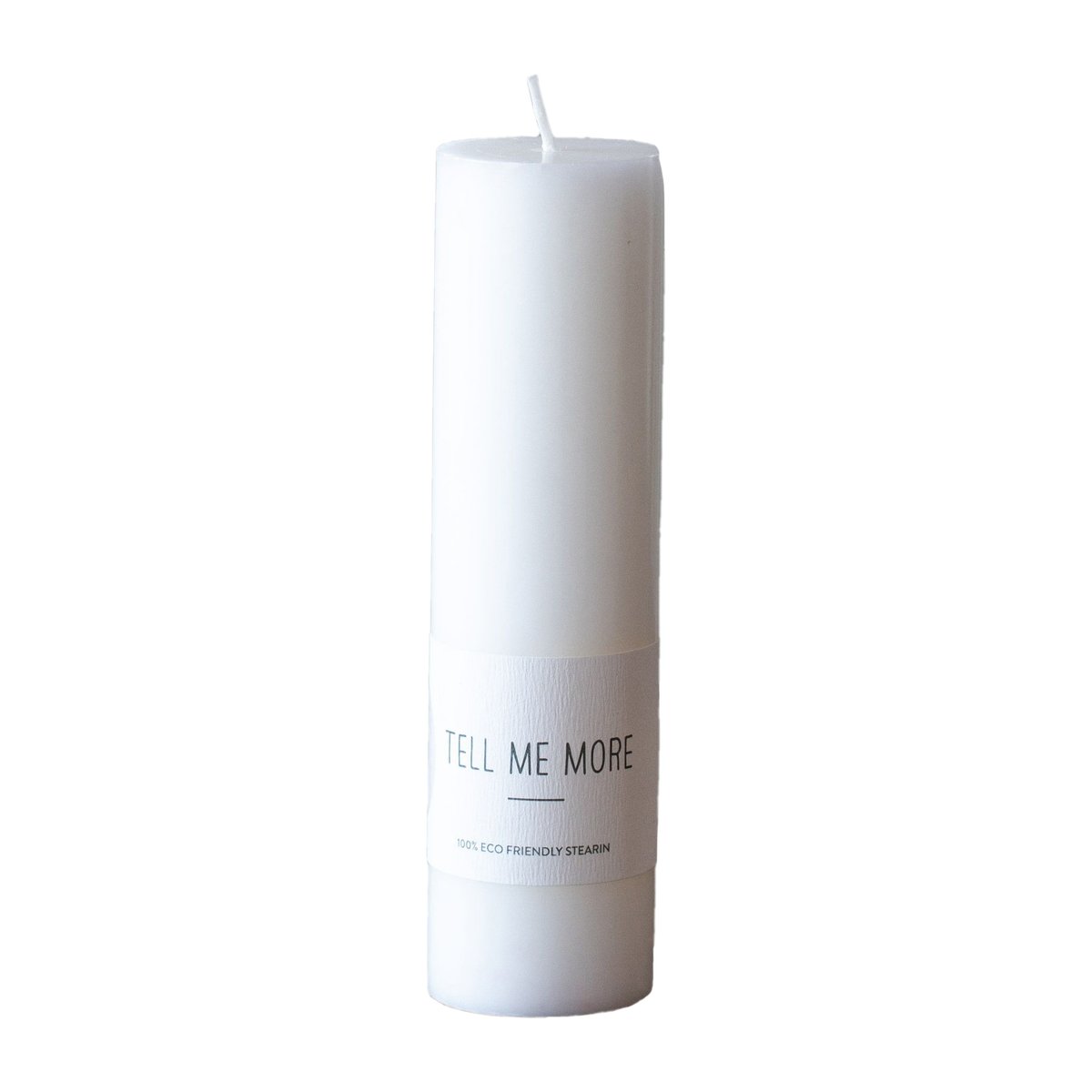 Tell Me More stearin block candle M 15 cm White | Scandinavian Design | Candles | White