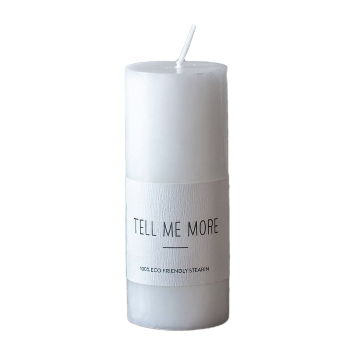 Tell Me More stearin block candle S 10 cm - White - Tell Me More