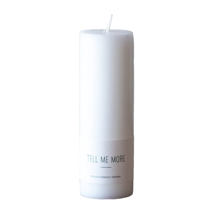 Tell Me More stearin block candle tL 15 cm - White - Tell Me More