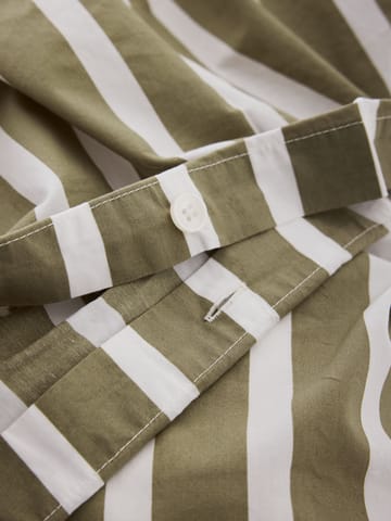 Tell Me More striped duvet cover cotton - Olive, 150x200 cm - Tell Me More