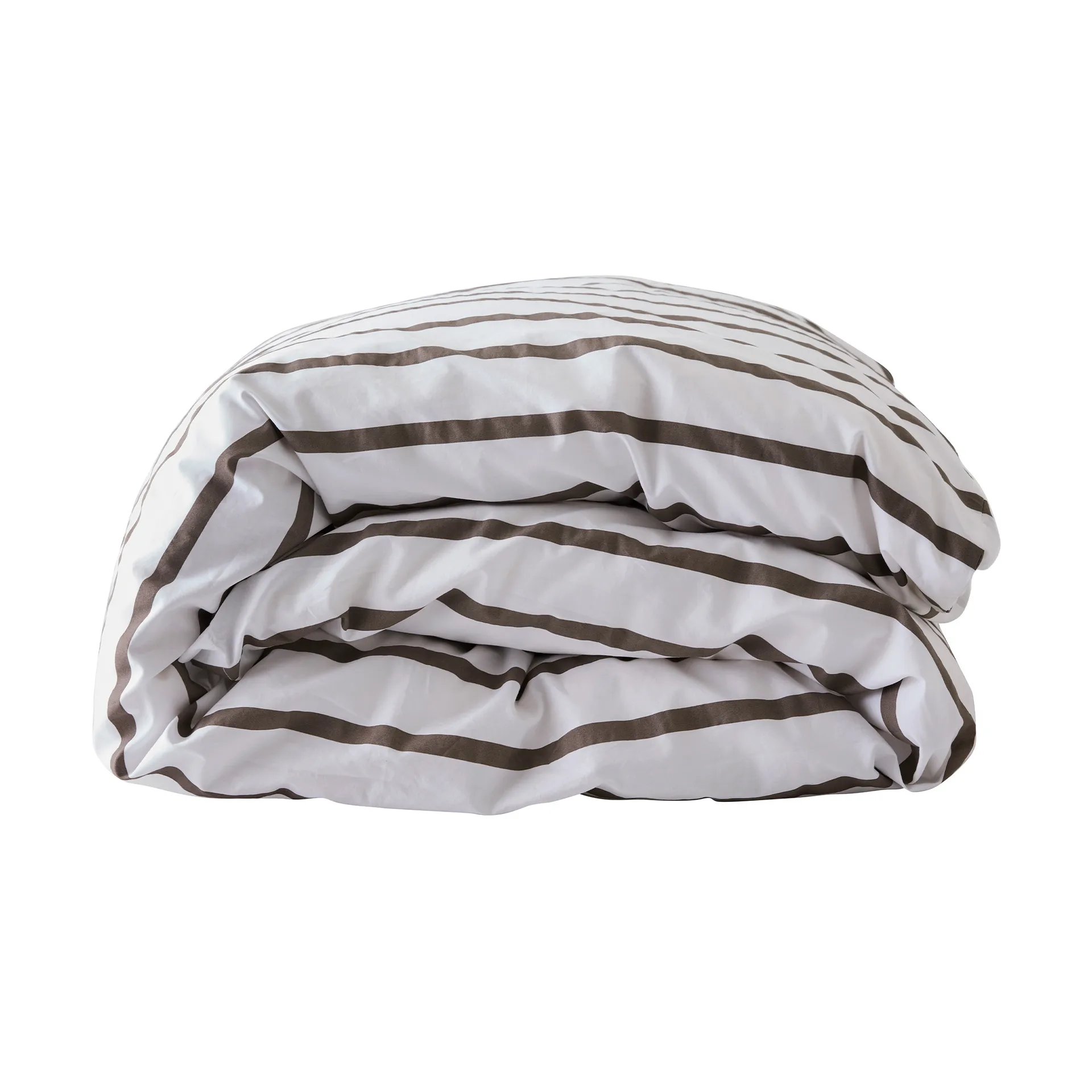 Tell Me More striped duvet cover cotton, Taupe, 240x220 cm Tell Me More