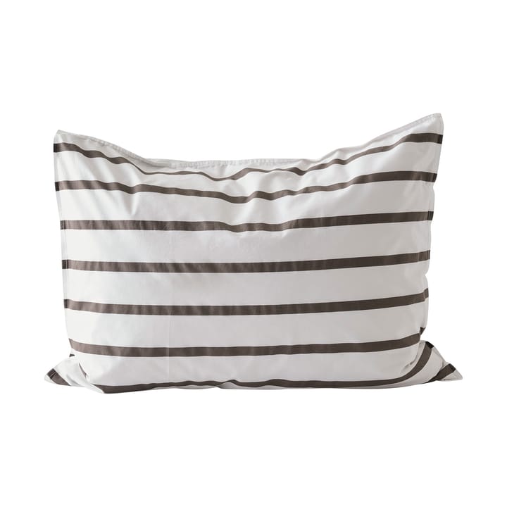Tell Me More striped pillowcase cotton - Taupe, 50x60 cm - Tell Me More