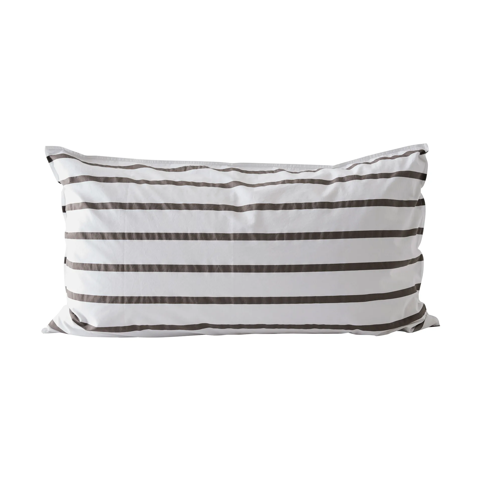 Tell Me More striped pillowcase cotton, Taupe, 50x90 cm Tell Me More