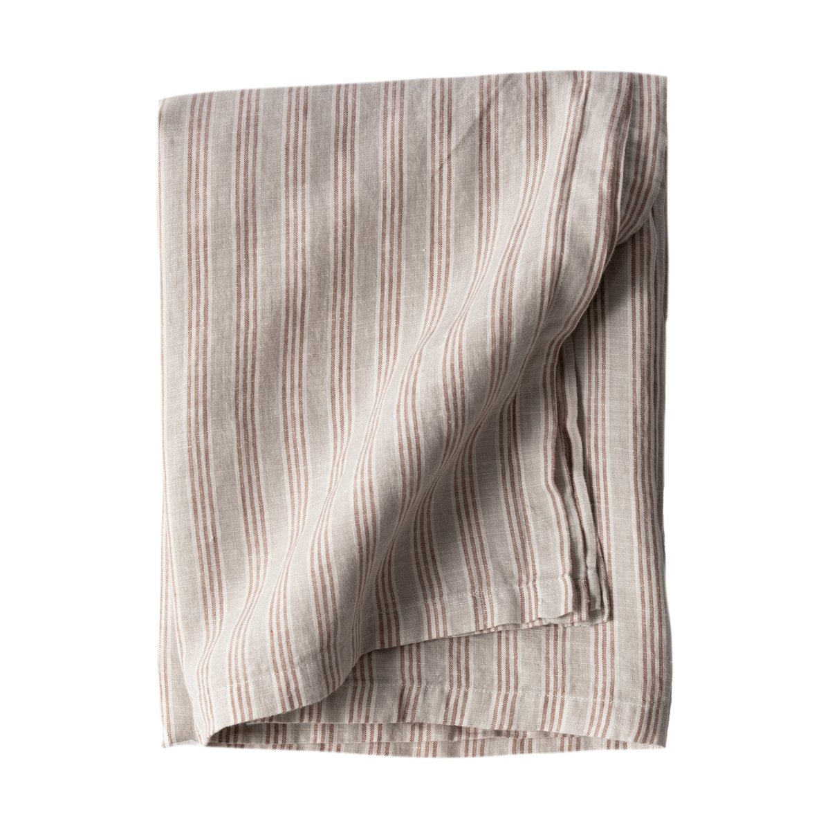 Tell Me More tablecloth 145x270 cm Hazelnut stripe | Scandinavian Design | Tablecloths | Brown