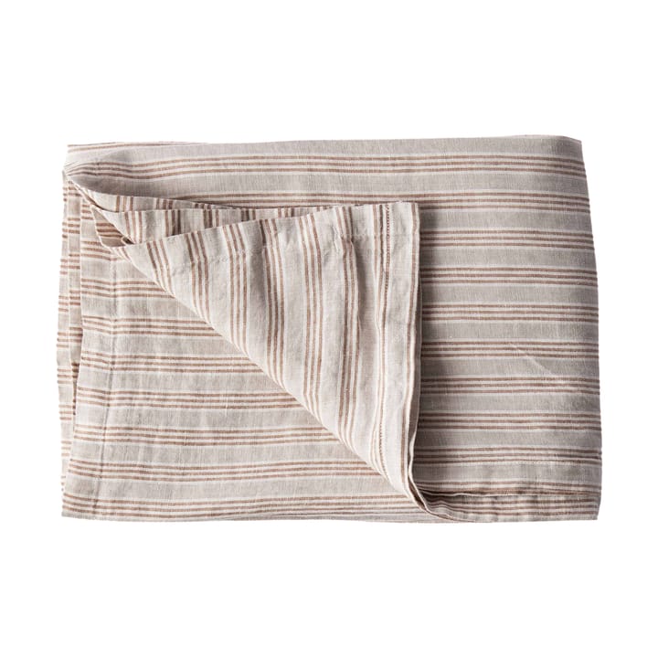 Tell Me More tablecloth 145x330 cm - Hazelnut stripe - Tell Me More