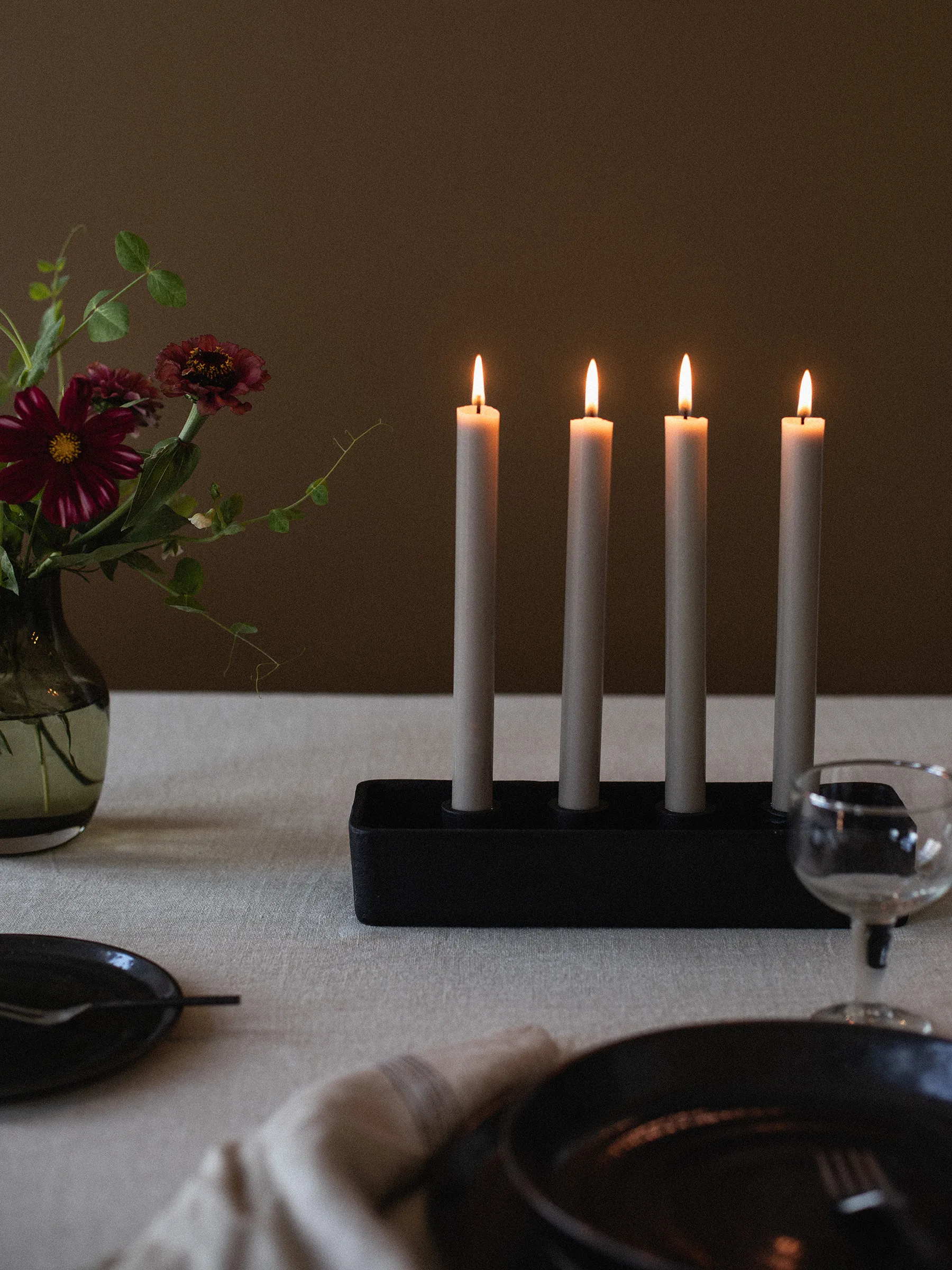 Toulouse Advent candle holder, Black Tell Me More