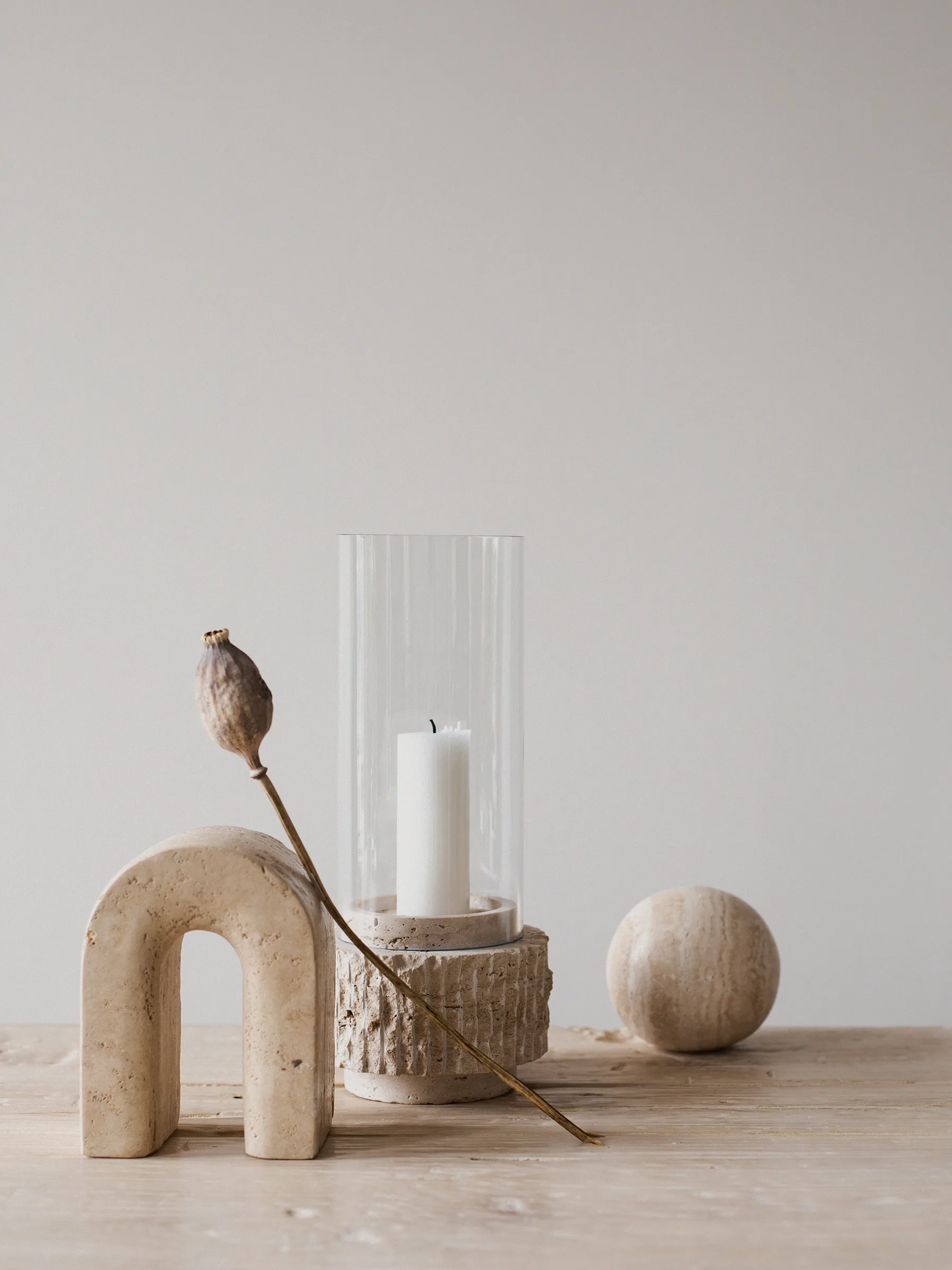 Travertine bookend, 15 cm Tell Me More