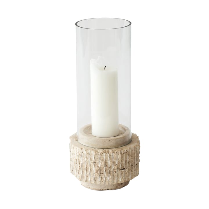 Travertine candle holder - 30 cm - Tell Me More