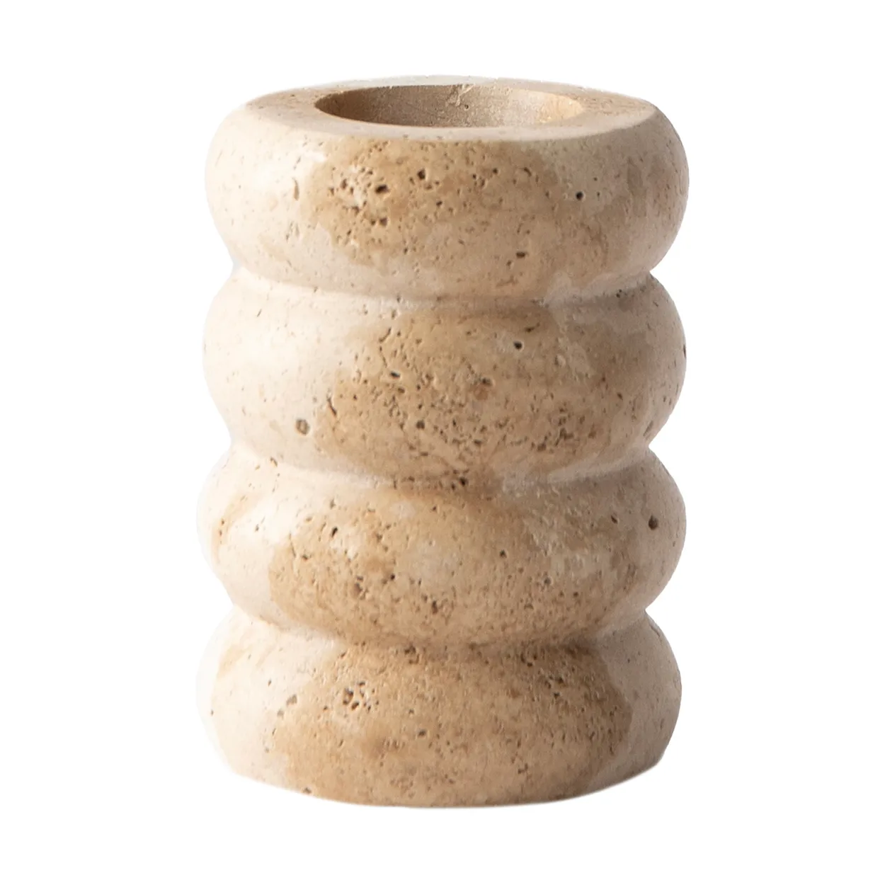 Tell Me More Travertine candle holder Large 10.5 m | Scandinavian Design | Candle holders | Beige