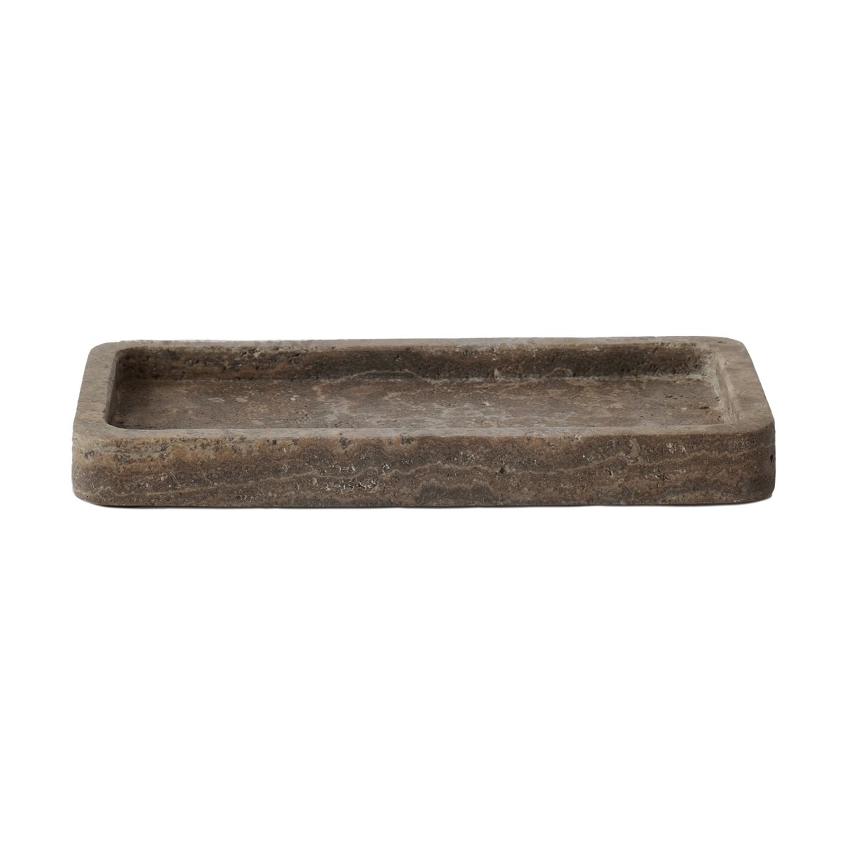 Tell Me More Travertine decorative tray 13x25 cm Brown