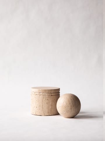 Travertine jar with lid - Ø13 cm - Tell Me More