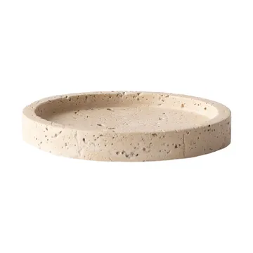 Travertine tray - Ø15 cm - Tell Me More