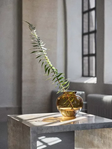 Velino vase - Amber brown, Ø20.5x18.5 cm - Tell Me More
