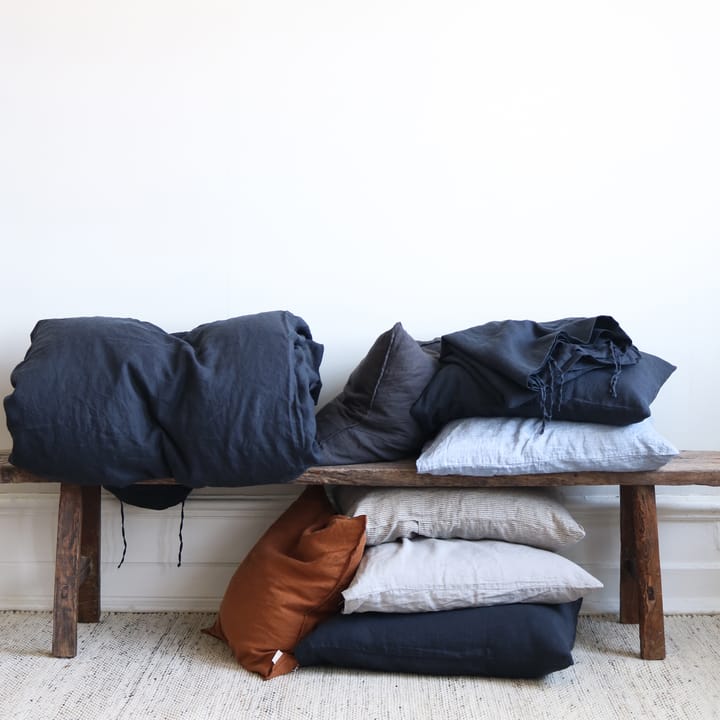 Washed linen cushion cover 50x50 cm, amber (brown) Tell Me More