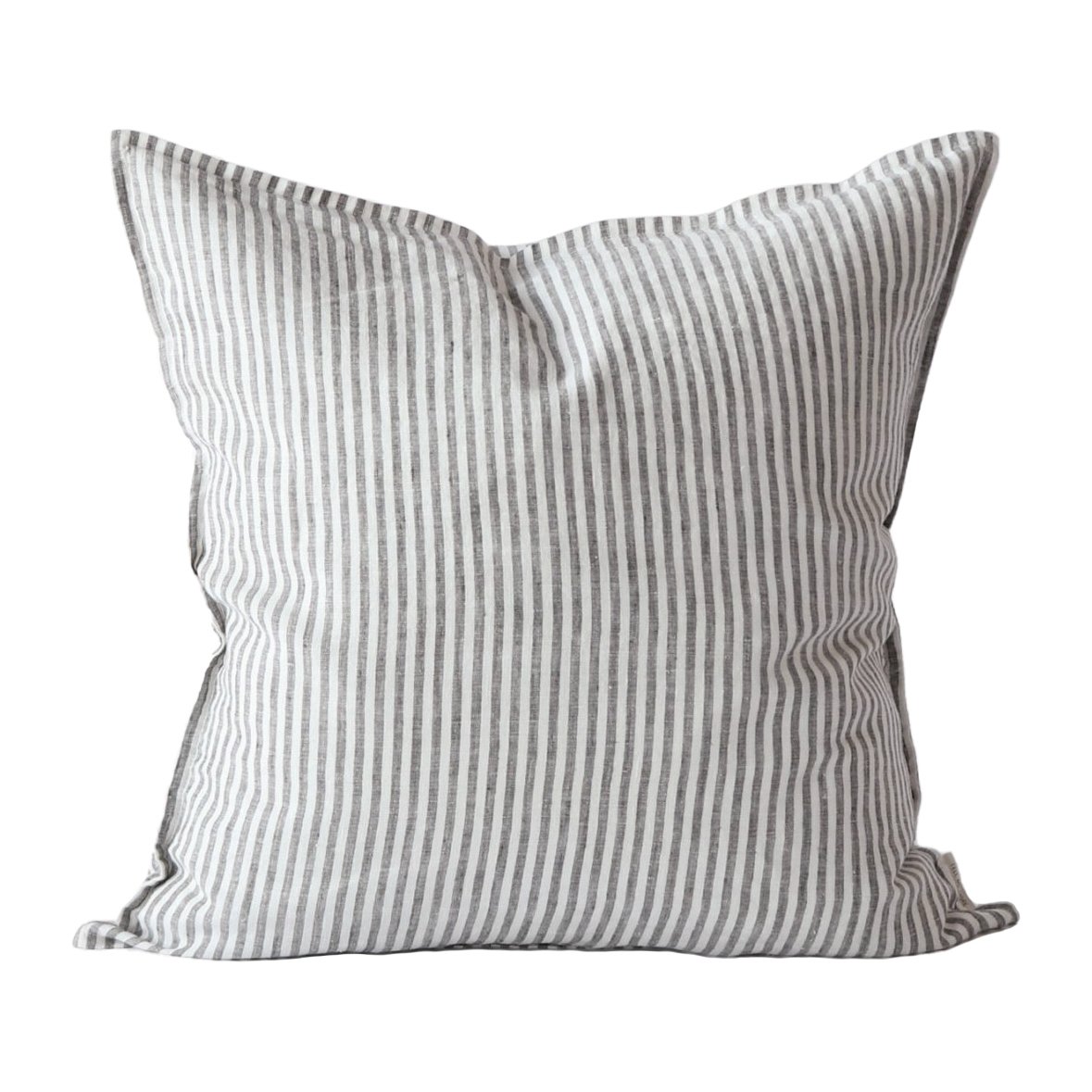 Tell Me More Washed linen cushion cover 50x50 cm Grey-white